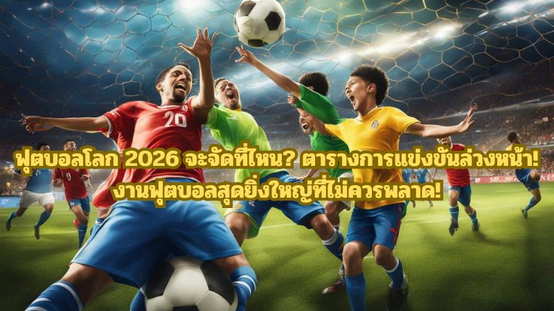 ฟุตบอลโลก 2026 จะจัดที่ไหน? ตารางการแข่งขันล่วงหน้า! งานฟุตบอลสุดยิ่งใหญ่ที่ไม่ควรพลาด!